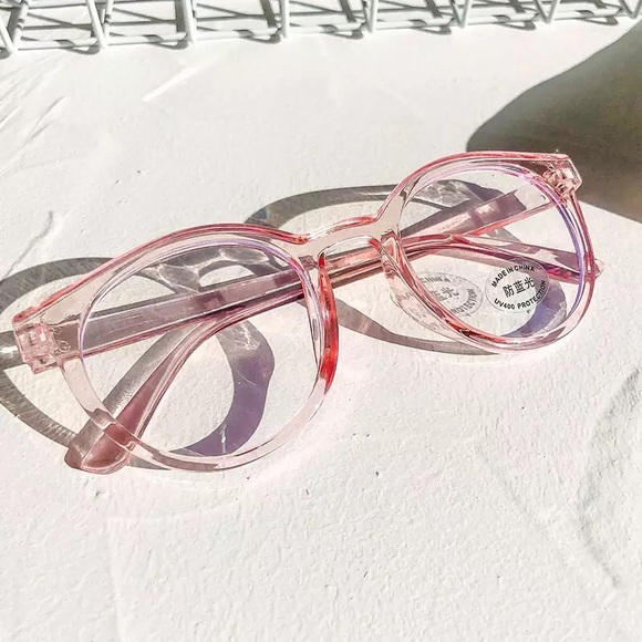 Accessories - NEW Pink frame blue light blocking glasses